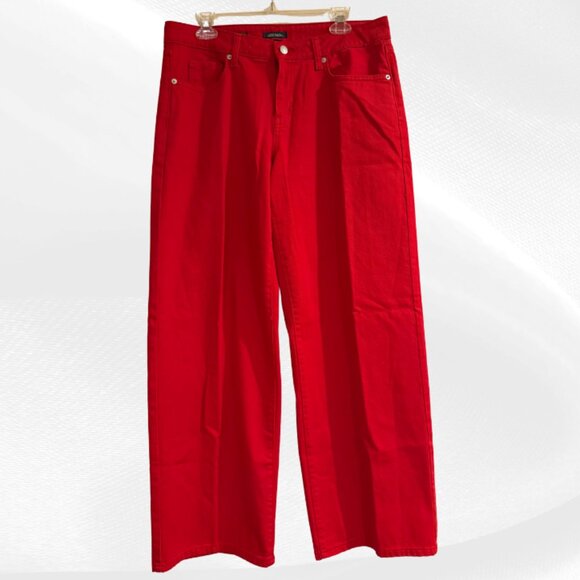 Wild Fable Low Rise Baggy Jeans EUC | Size 10R | Cherry Red 100% Cotton - Picture 1 of 13